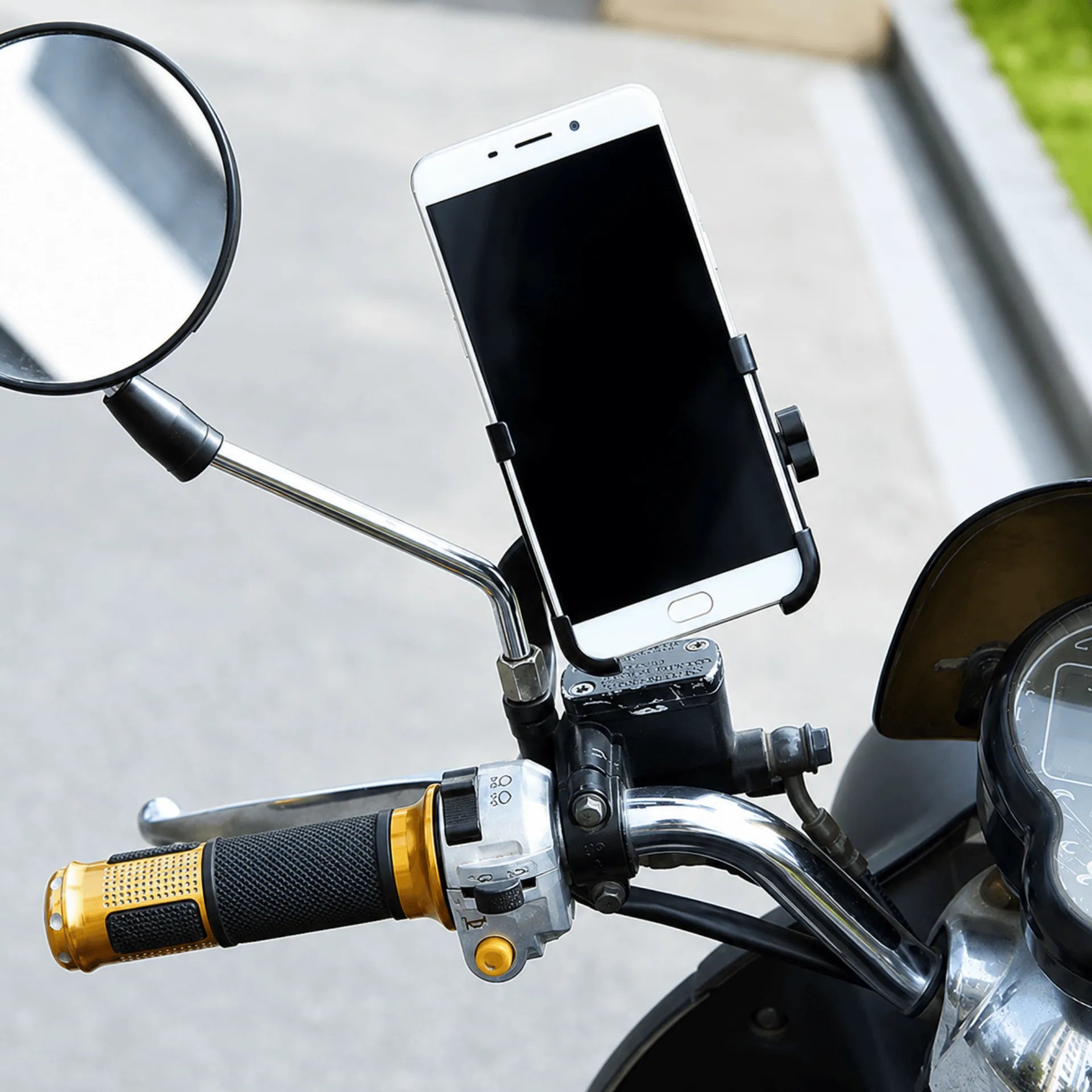 Soporte Metálico Para Celular De Moto En Espejo Retrovisor Baihuo City MY-7276
