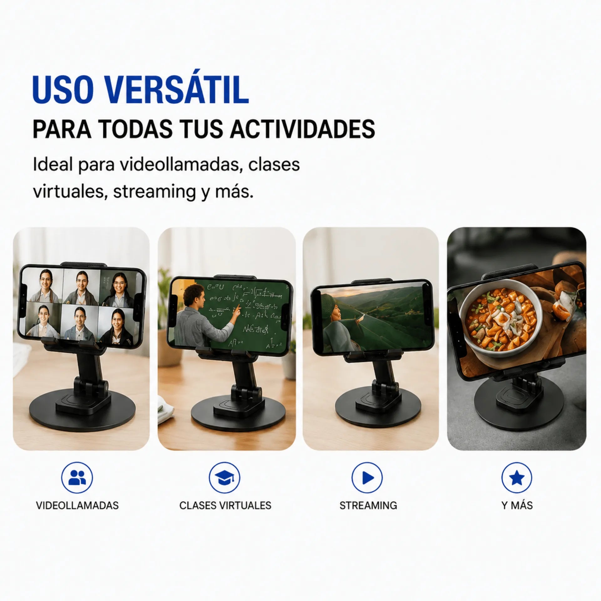 Soporte De Escritorio Giratorio 360° Para Celulares Baihuo City MY-7232