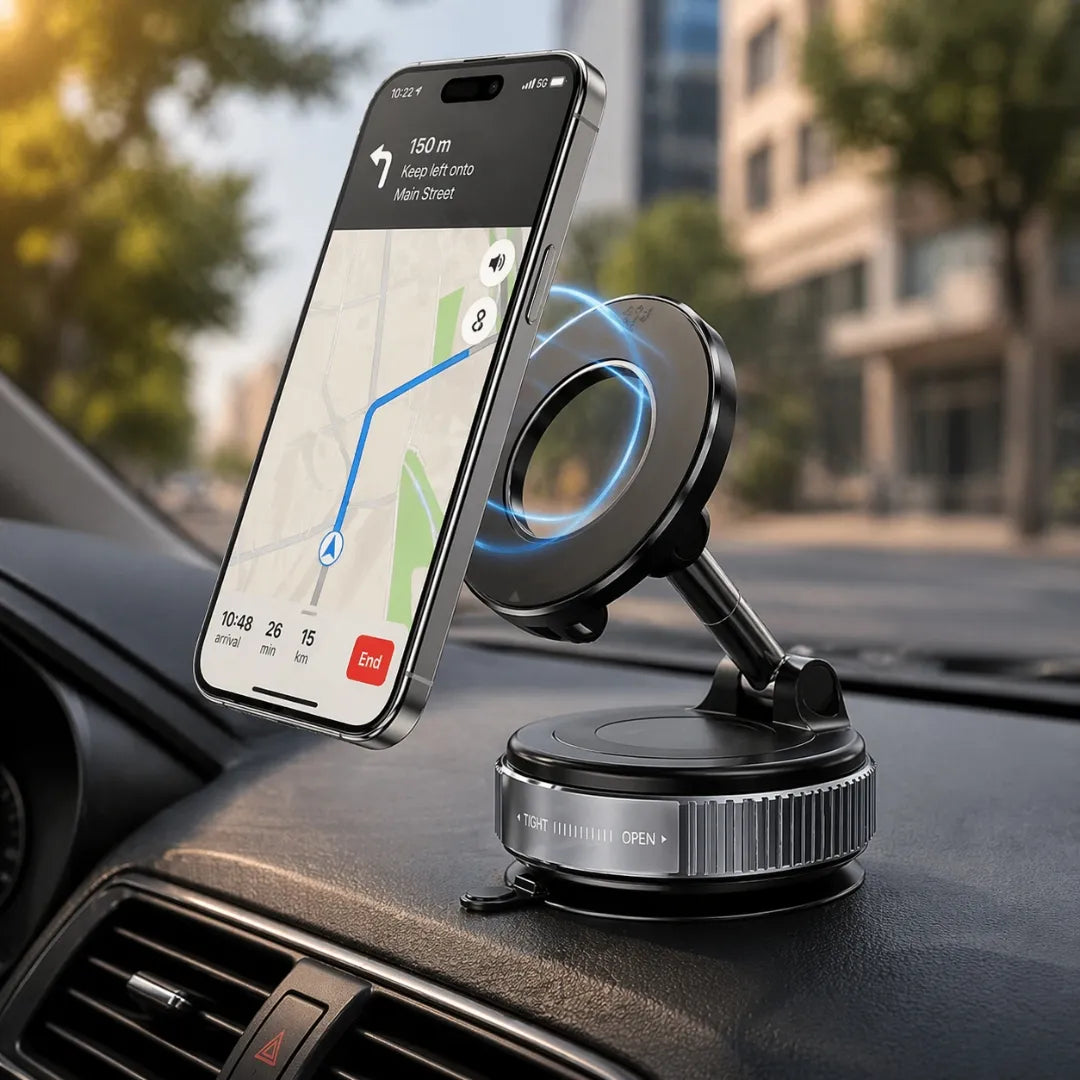 Soporte Magnético Para Celular Con Succión Al Vacío Y Rotación 360° Antivibración MY-7773