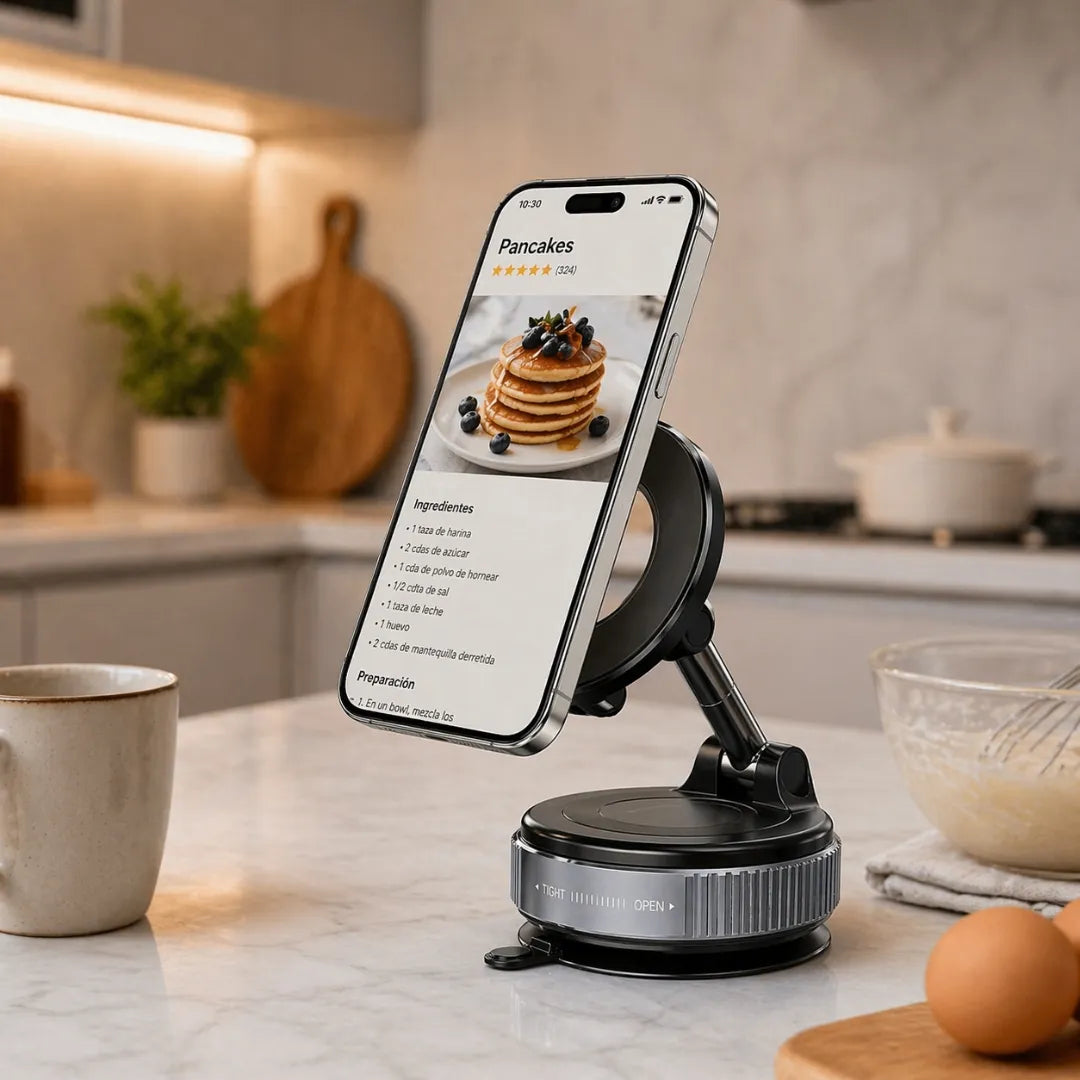 Soporte Magnético Para Celular Con Succión Al Vacío Y Rotación 360° Antivibración MY-7773