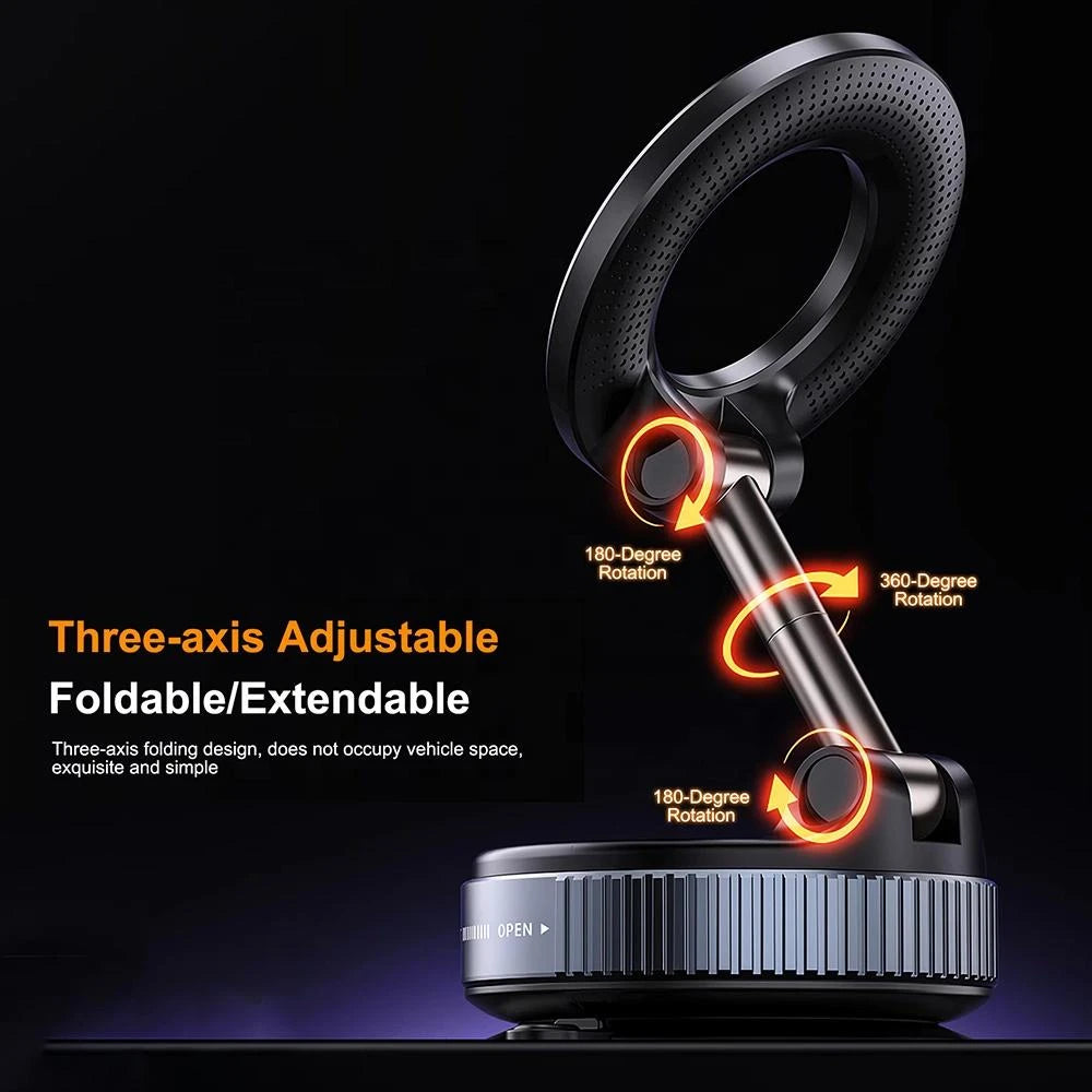 Soporte Magnético Para Celular Con Succión Al Vacío Y Rotación 360° Antivibración MY-7773