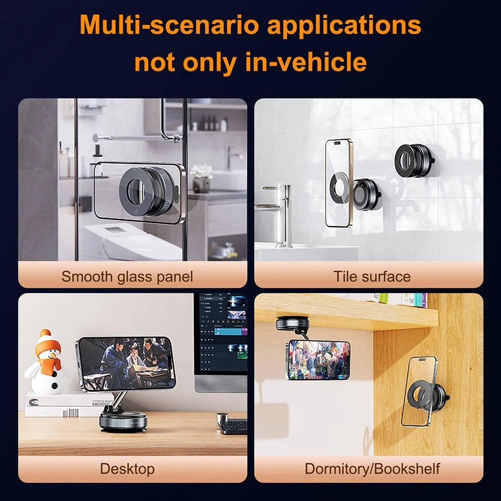Soporte Magnético Para Celular Con Succión Al Vacío Y Rotación 360° Antivibración MY-7773
