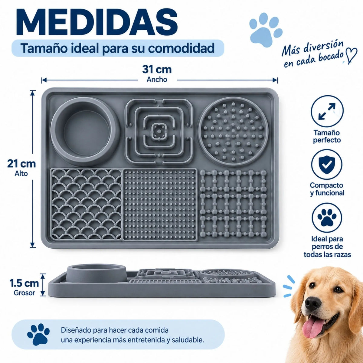 Tapete Comedero Interactivo Antiansiedad Para Mascotas J-821