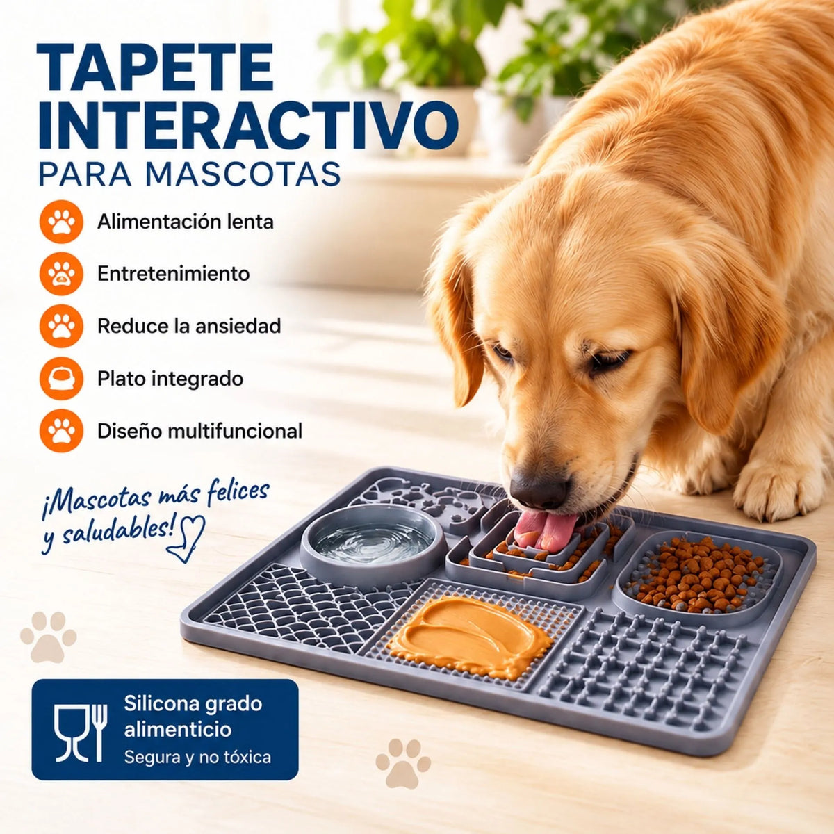 Tapete Comedero Interactivo Antiansiedad Para Mascotas J-821