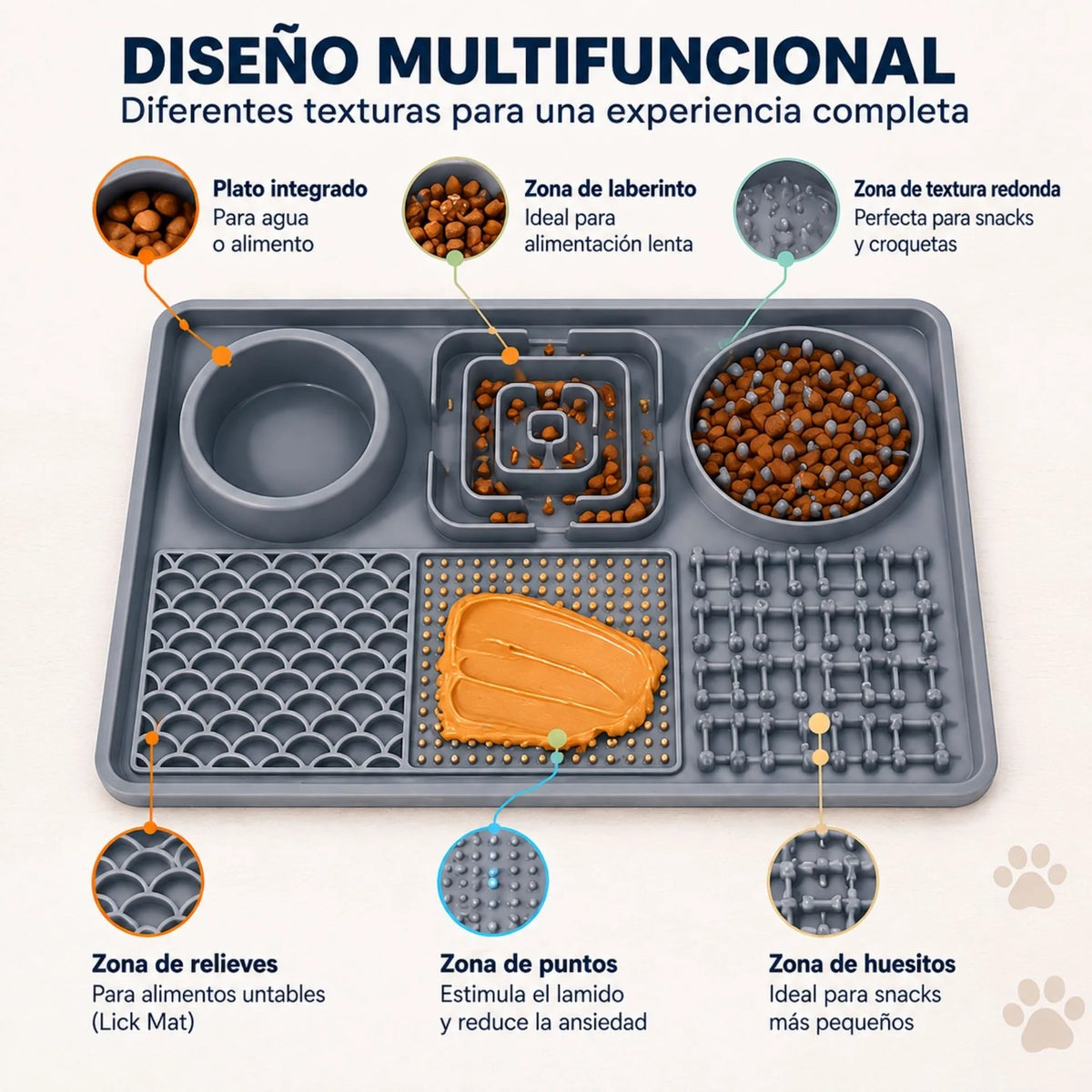 Tapete Comedero Interactivo Antiansiedad Para Mascotas J-821