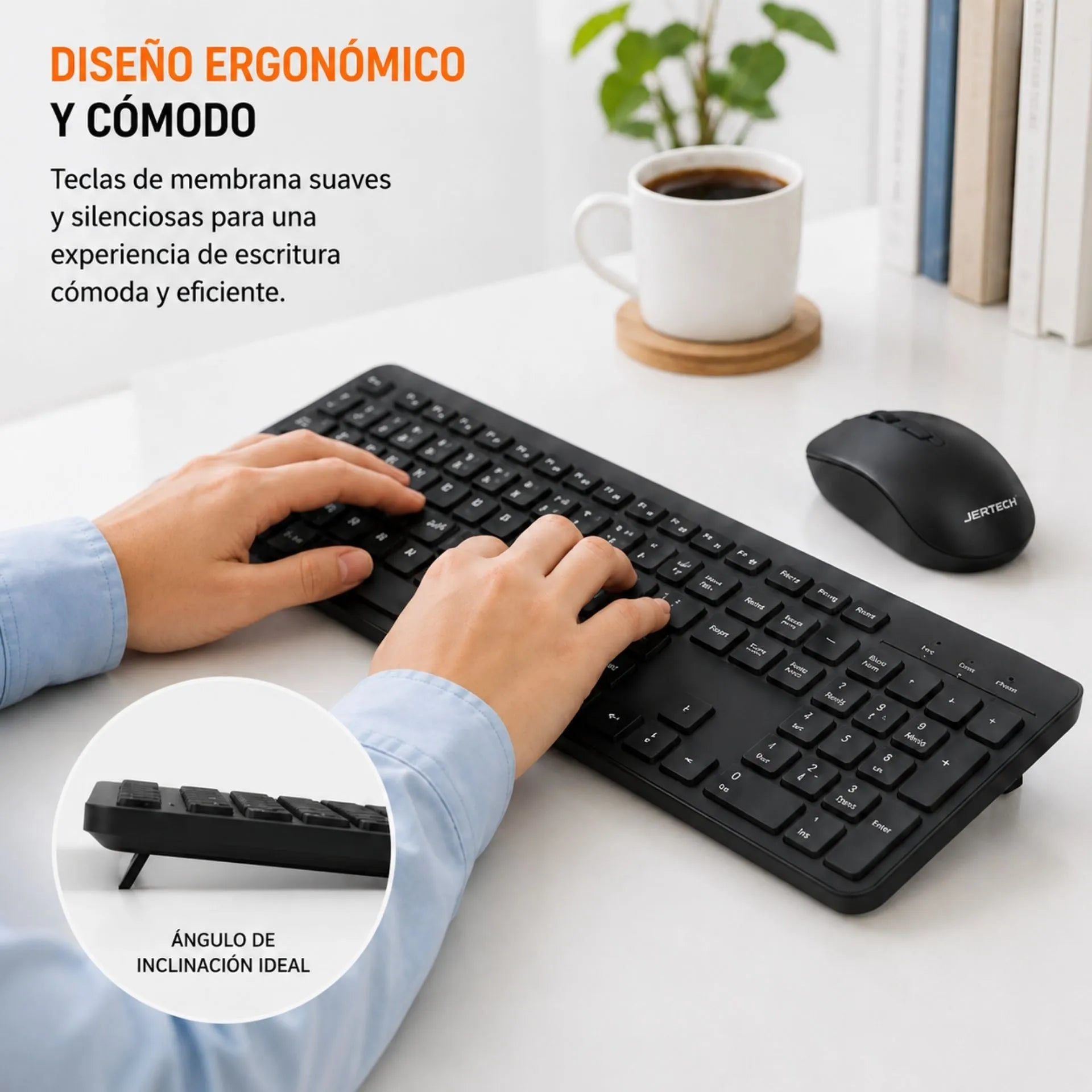 Combo Inalámbrico Slim Teclado Y Mouse USB GKM520