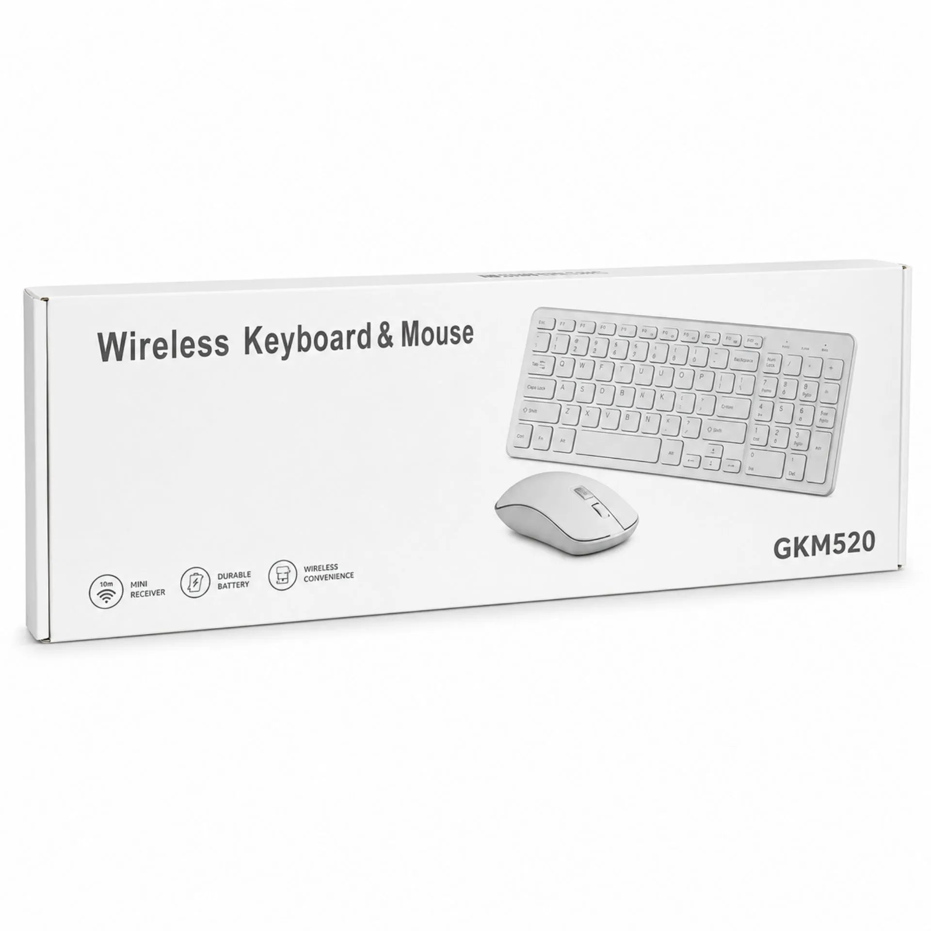 Combo Inalámbrico Slim Teclado Y Mouse USB GKM520