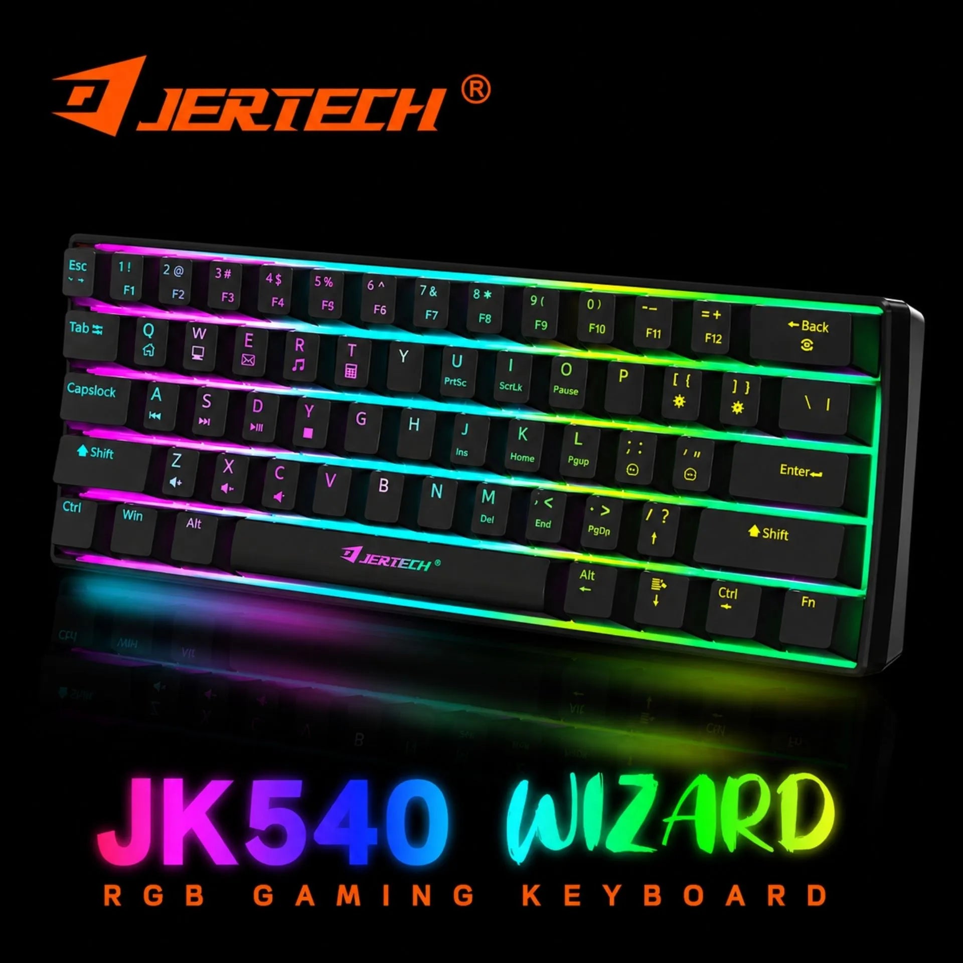 Teclado Mecánico Gamer Retroiluminado Alambrico Tipo C Jertech JK540