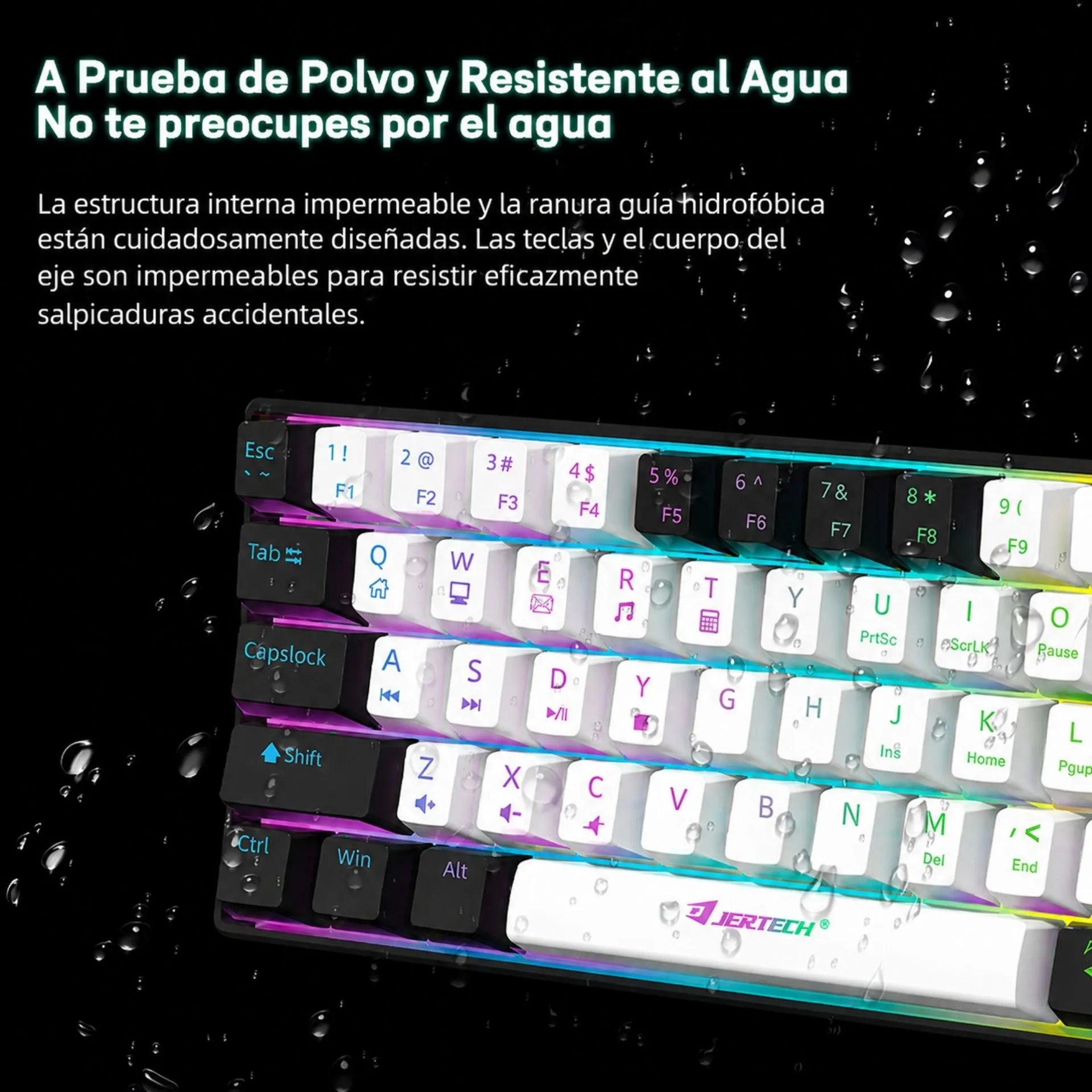 Teclado Mecánico Gamer Retroiluminado Alambrico Tipo C Jertech JK540