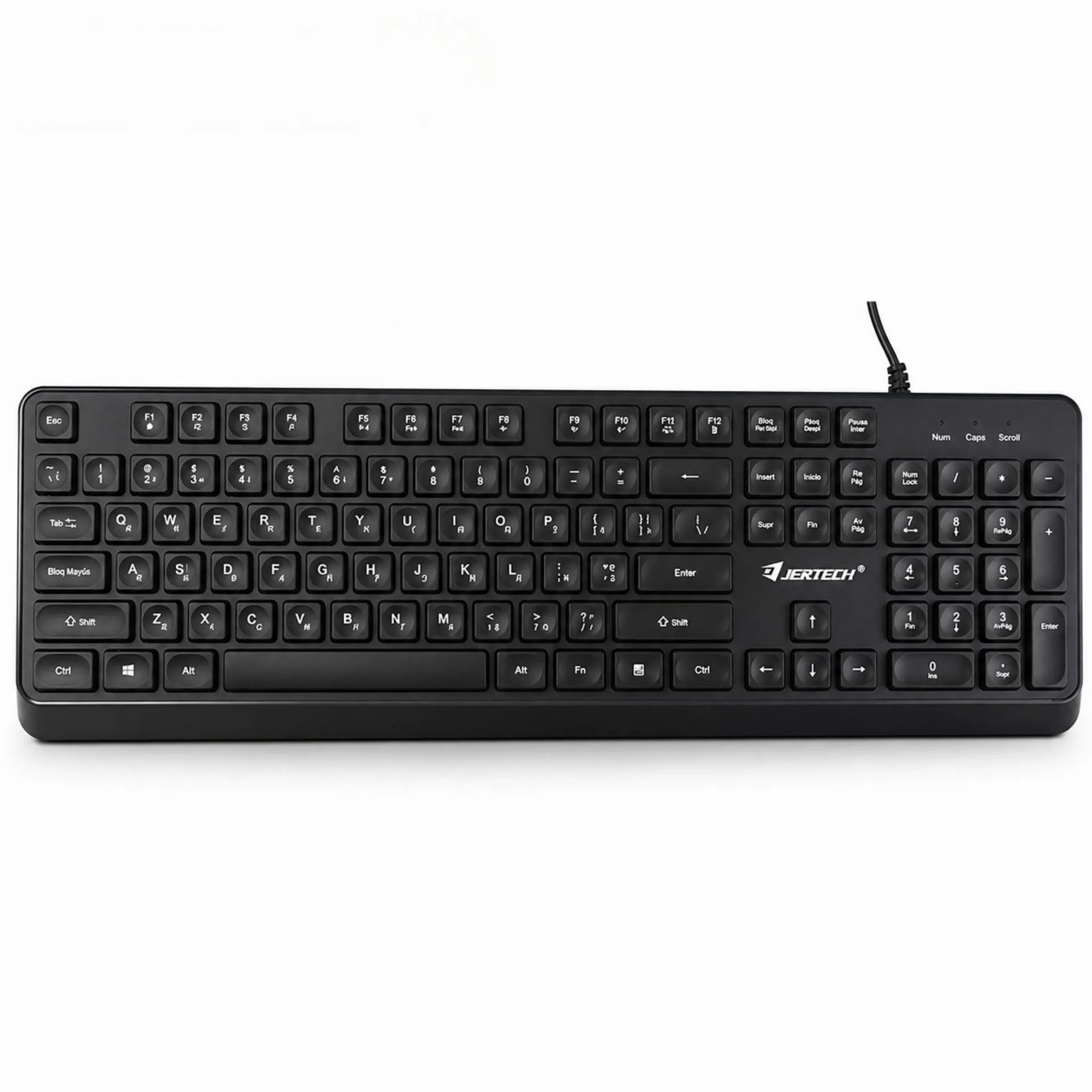 Teclado Alámbrico Conexión USB QWERTY Teclado Númerico Jertech K339