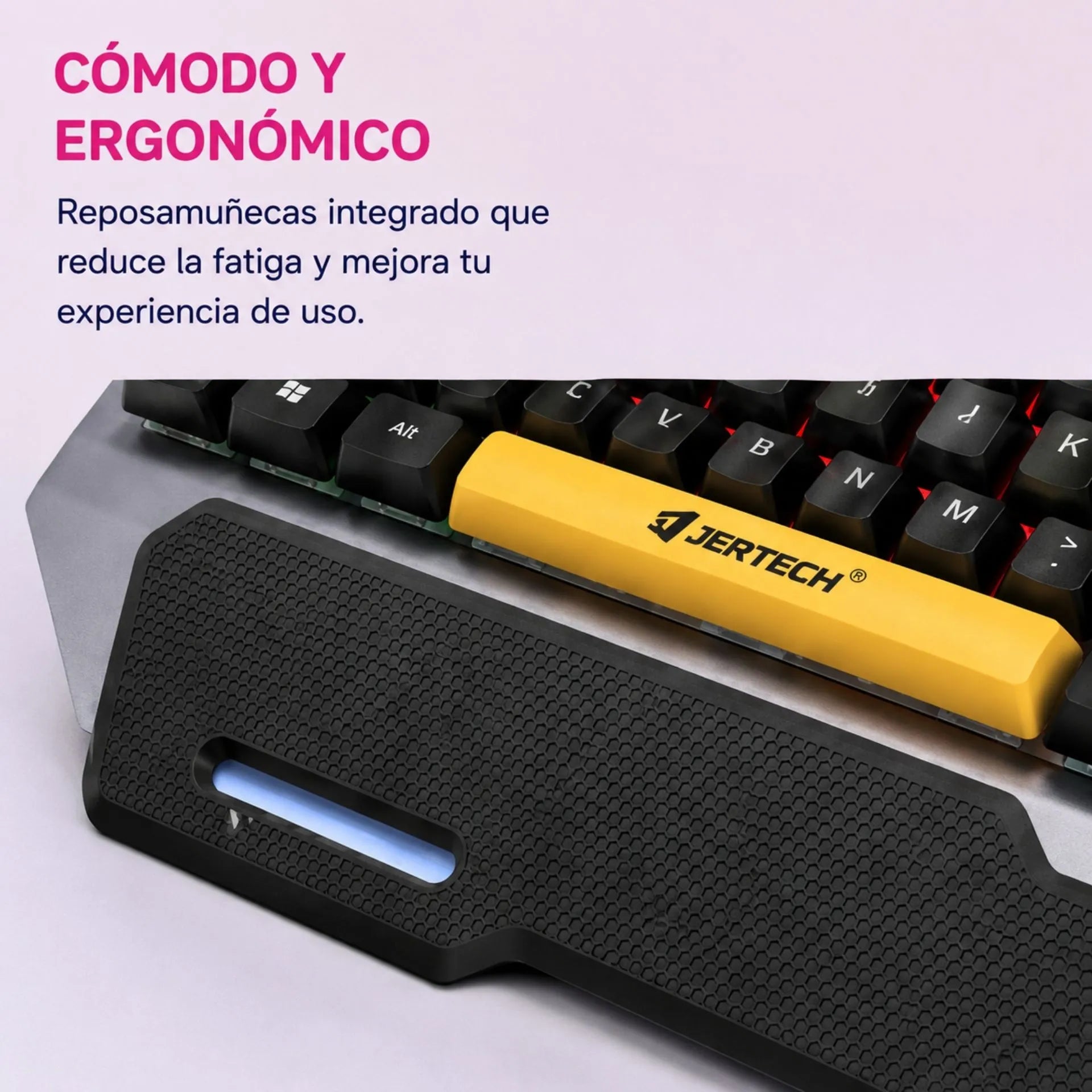 Teclado Gamer Alámbrico USB Retroiluminado Base Metálica Jertech K911