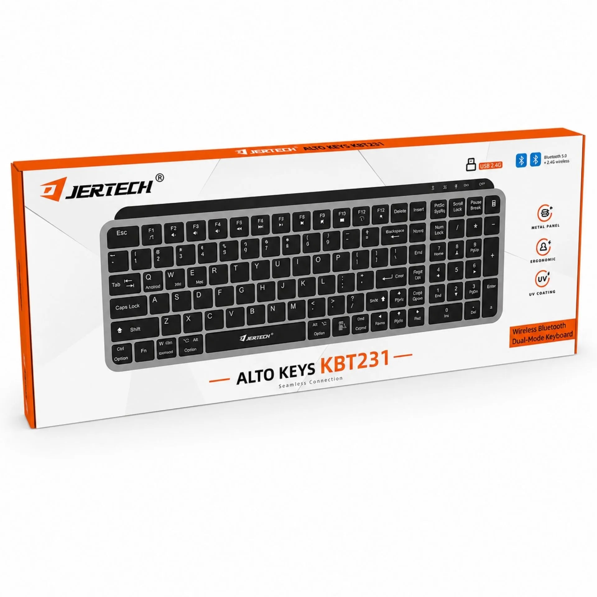 Teclado Inalámbrico Slim Dual Mode Bluetooth Y 2.4G Jertech KBT231