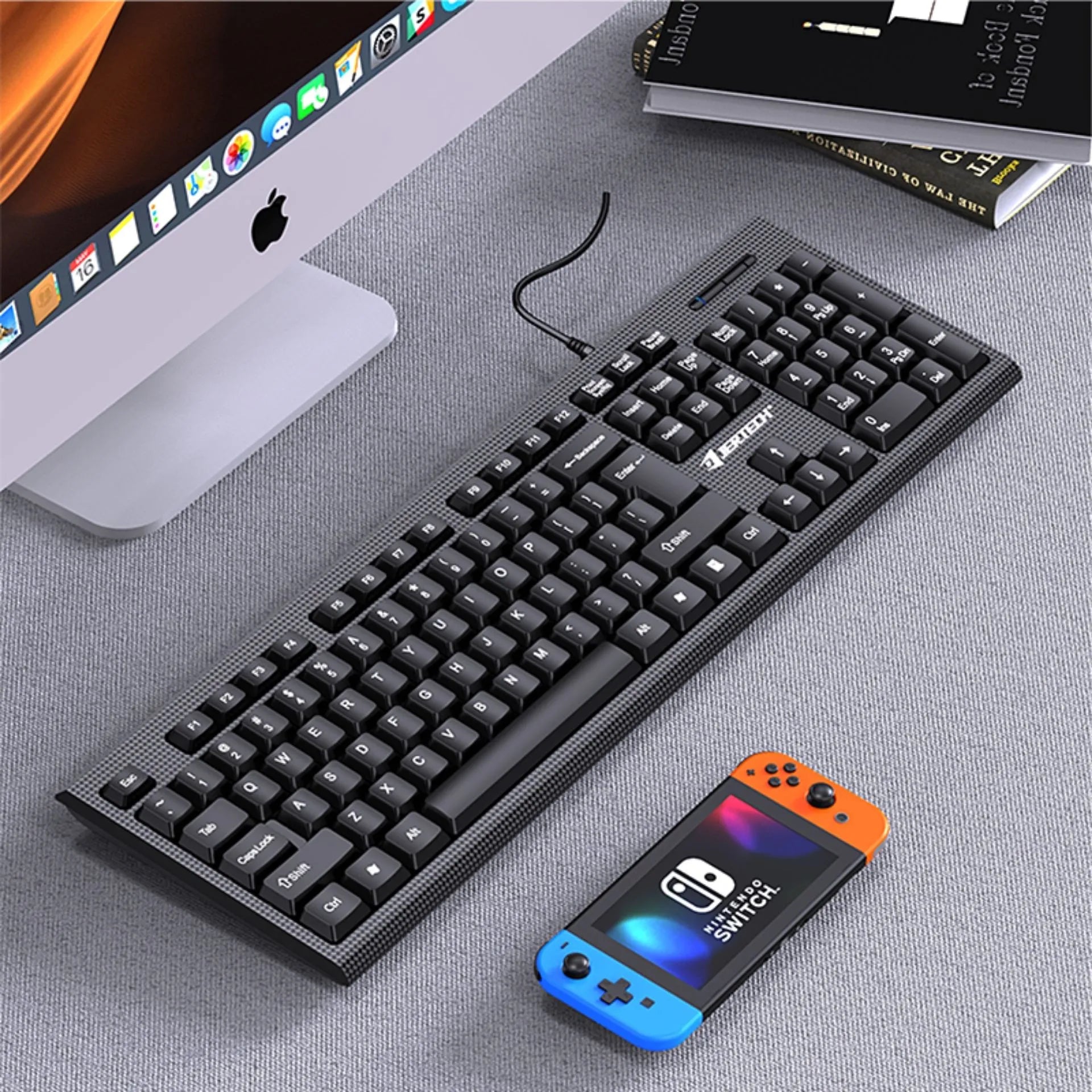 Combo Teclado Y Mouse Alámbrico USB Jertech Teclado Numérico KM160