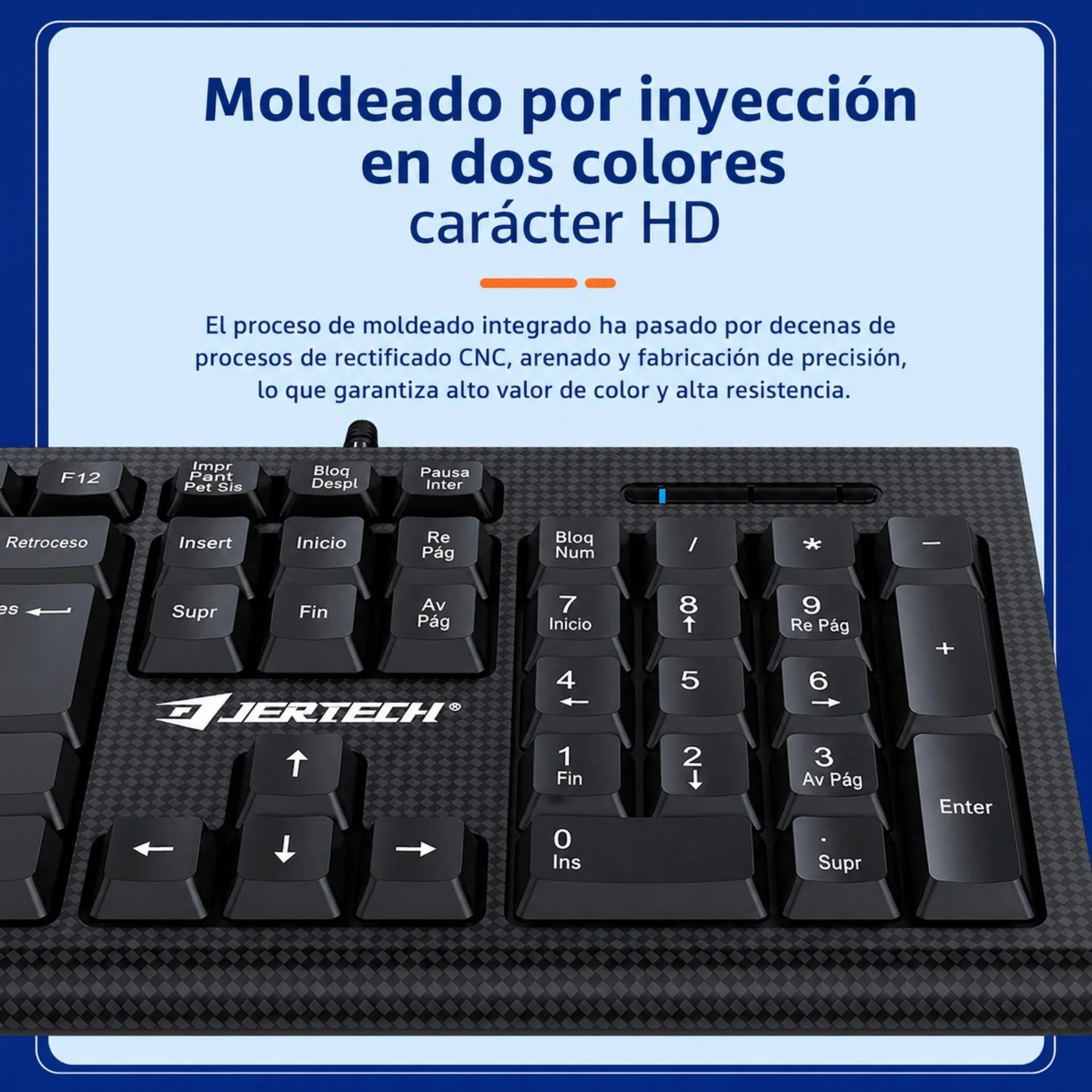 Combo Teclado Y Mouse Alámbrico USB Jertech Teclado Numérico KM160