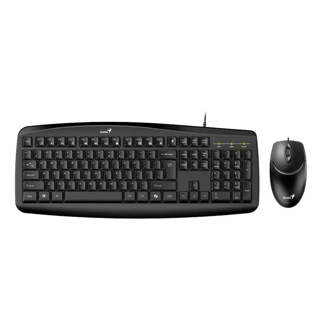 Combo Genius Teclado + Mouse Alámbrico KM-200 USB