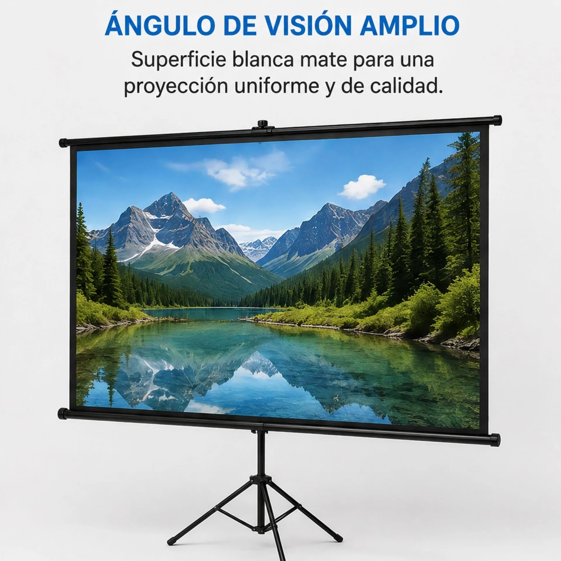 Telón Para Proyector De 82 Pulgadas Con Trípode Portátil 1.68 x 1.23 m 653-A