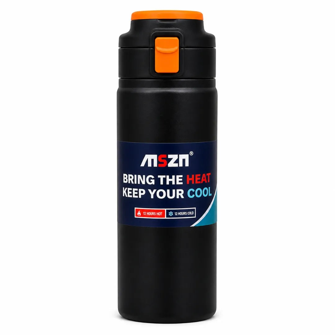 Termo Portátil 600ML En Acero Inoxidable Con Pitillo Y Aislamiento Térmico 6122