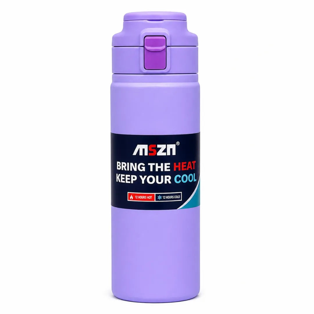 Termo Portátil 600ML En Acero Inoxidable Con Pitillo Y Aislamiento Térmico 6122