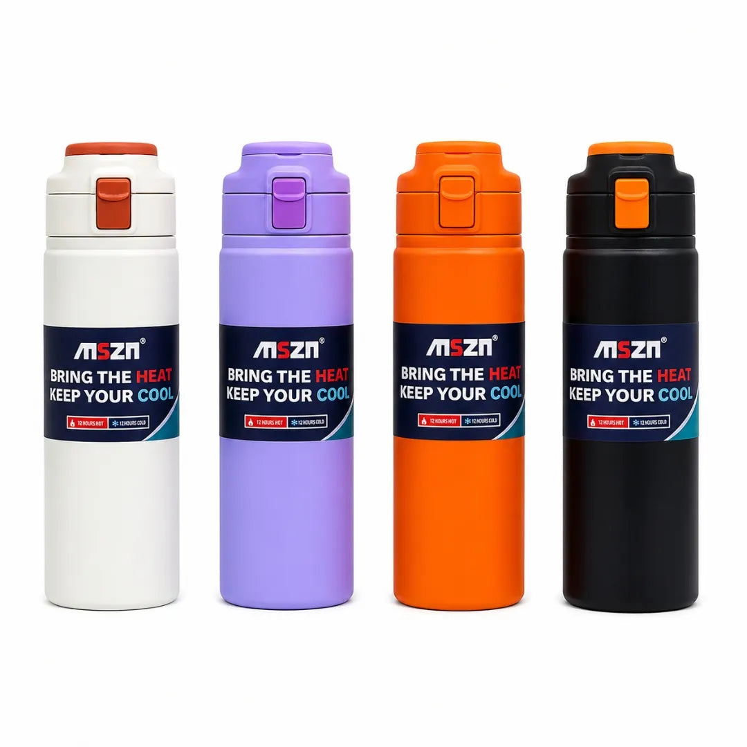 Termo Portátil 600ML En Acero Inoxidable Con Pitillo Y Aislamiento Térmico 6122