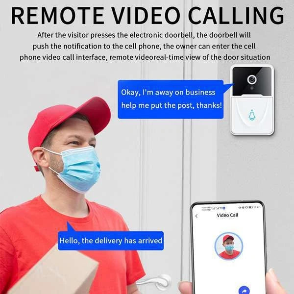 Timbre Inteligente Con Cámara De Vigilancia WiFi Recargable Con Notificaciones Y Audio Bidireccional Baihuo City MY-7175