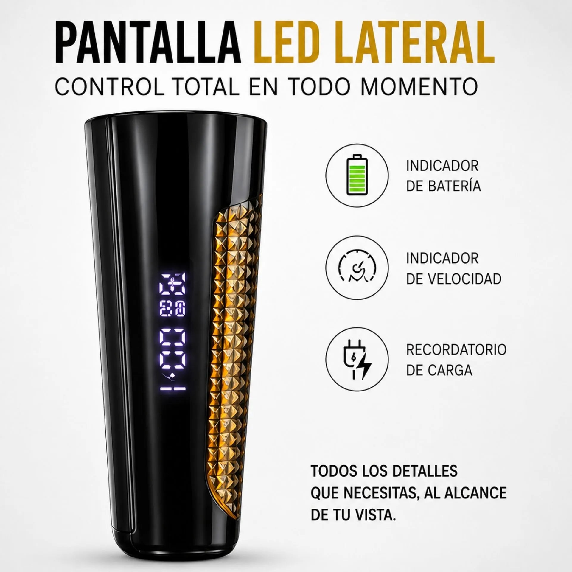 Trimmer Profesional Recargable Con Pantalla LED y Peines Guía Nano-Tec NT-CP680