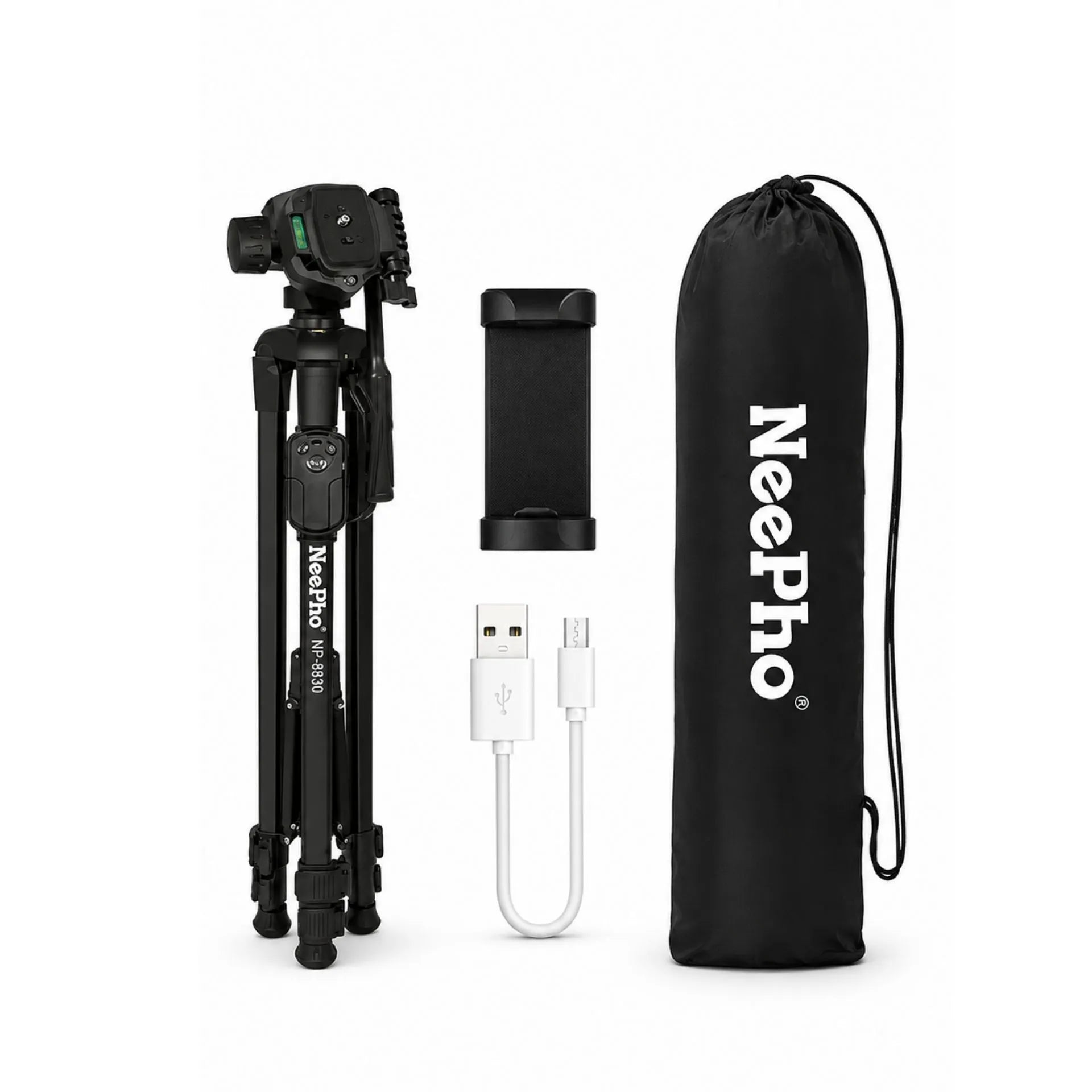 Trípode Profesional para Cámara y Celular Extensible 1.55 Metros NeePho NP-8830