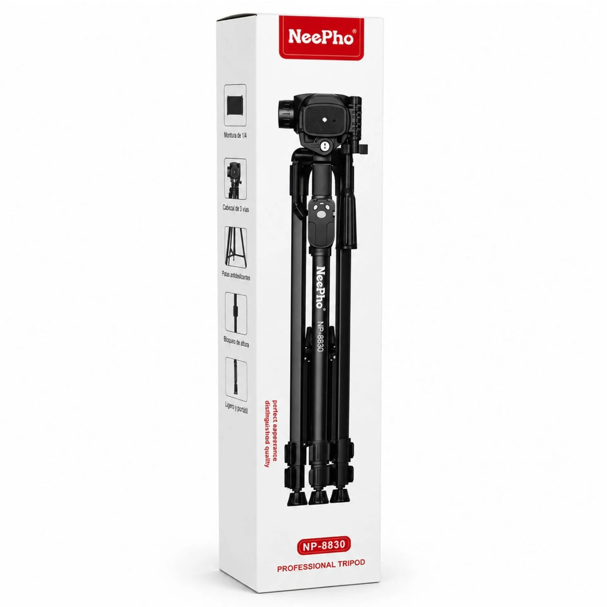 Trípode Profesional para Cámara y Celular Extensible 1.55 Metros NeePho NP-8830