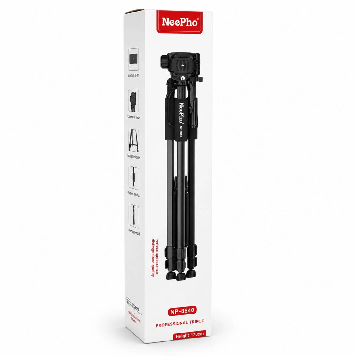 Trípode Profesional para Cámara y Celular 1.70 Metros NeePho NP-8840
