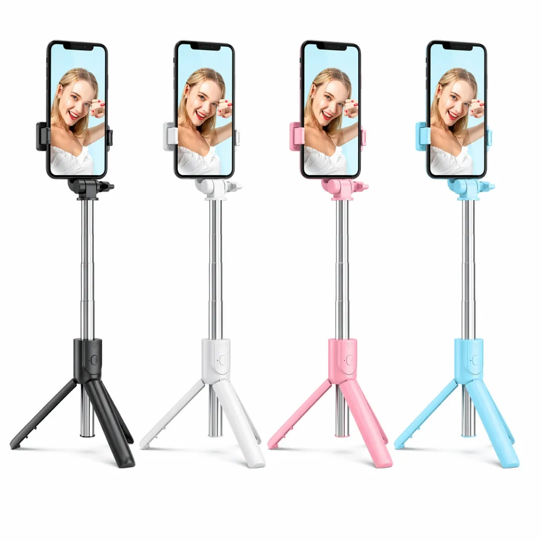 Trípode Para Celular 3 En 1 Con Control Bluetooth Y Palo Selfie Ajustable Baihuo City MY-7189