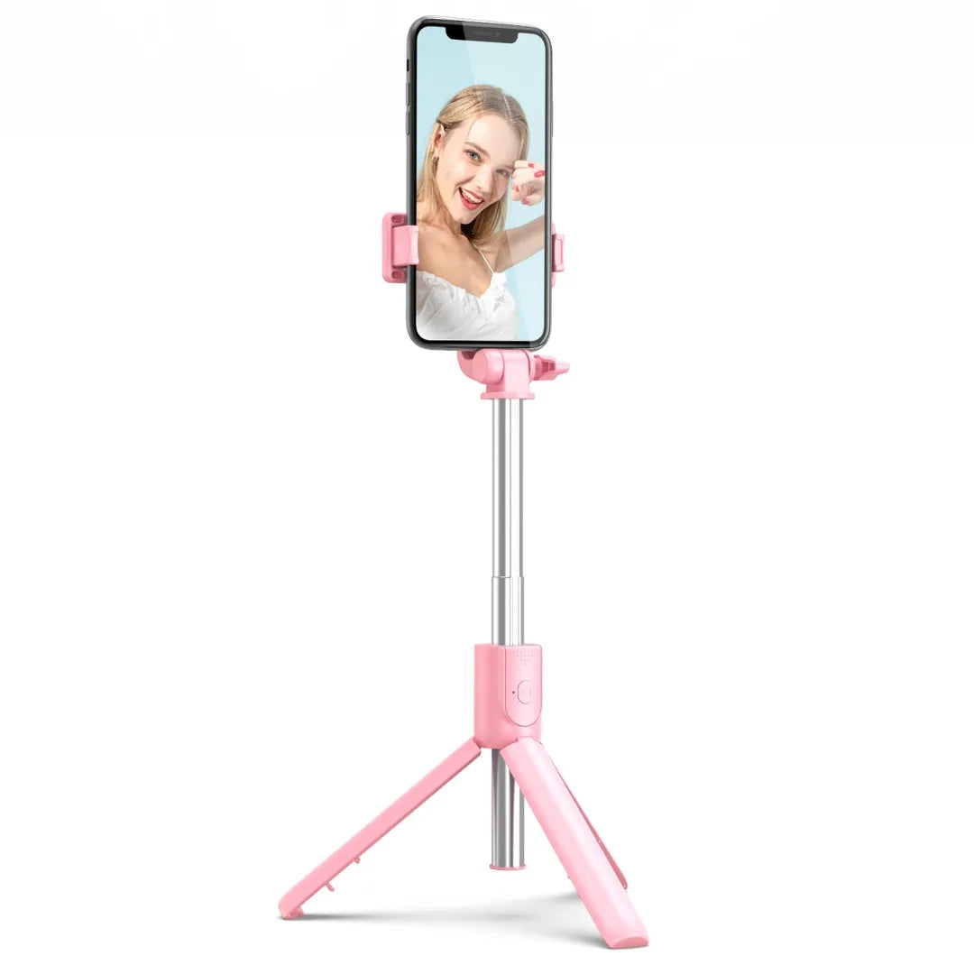 Trípode Para Celular 3 En 1 Con Control Bluetooth Y Palo Selfie Ajustable Baihuo City MY-7189
