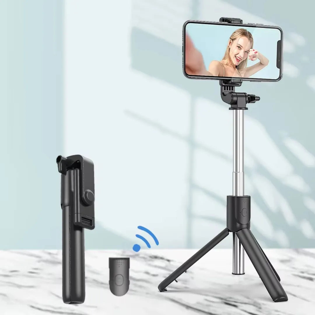 Trípode Para Celular 3 En 1 Con Control Bluetooth Y Palo Selfie Ajustable Baihuo City MY-7189