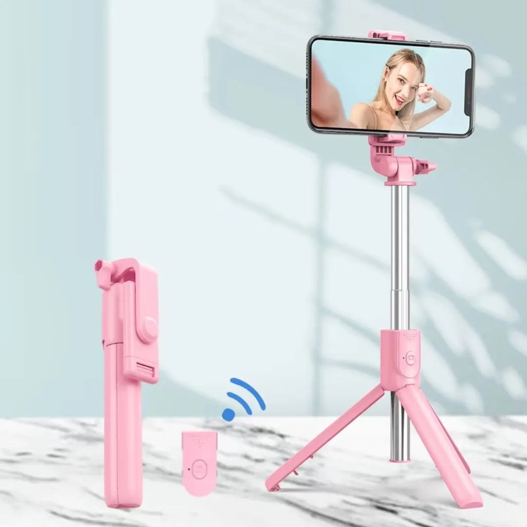 Trípode Para Celular 3 En 1 Con Control Bluetooth Y Palo Selfie Ajustable Baihuo City MY-7189