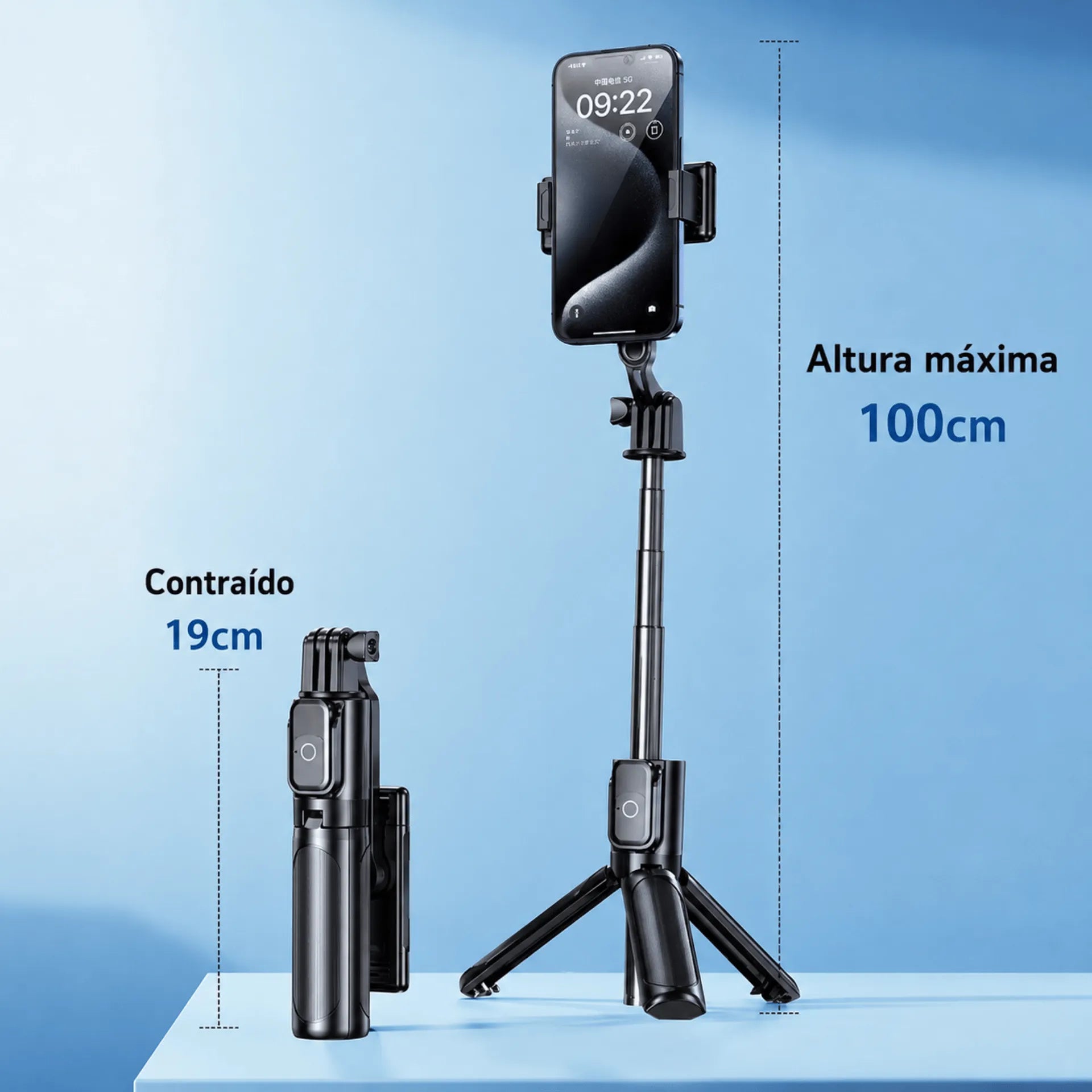 Trípode Palo Selfie Bluetooth Extensible Con Rotación 360° Baihuo City MY-7797