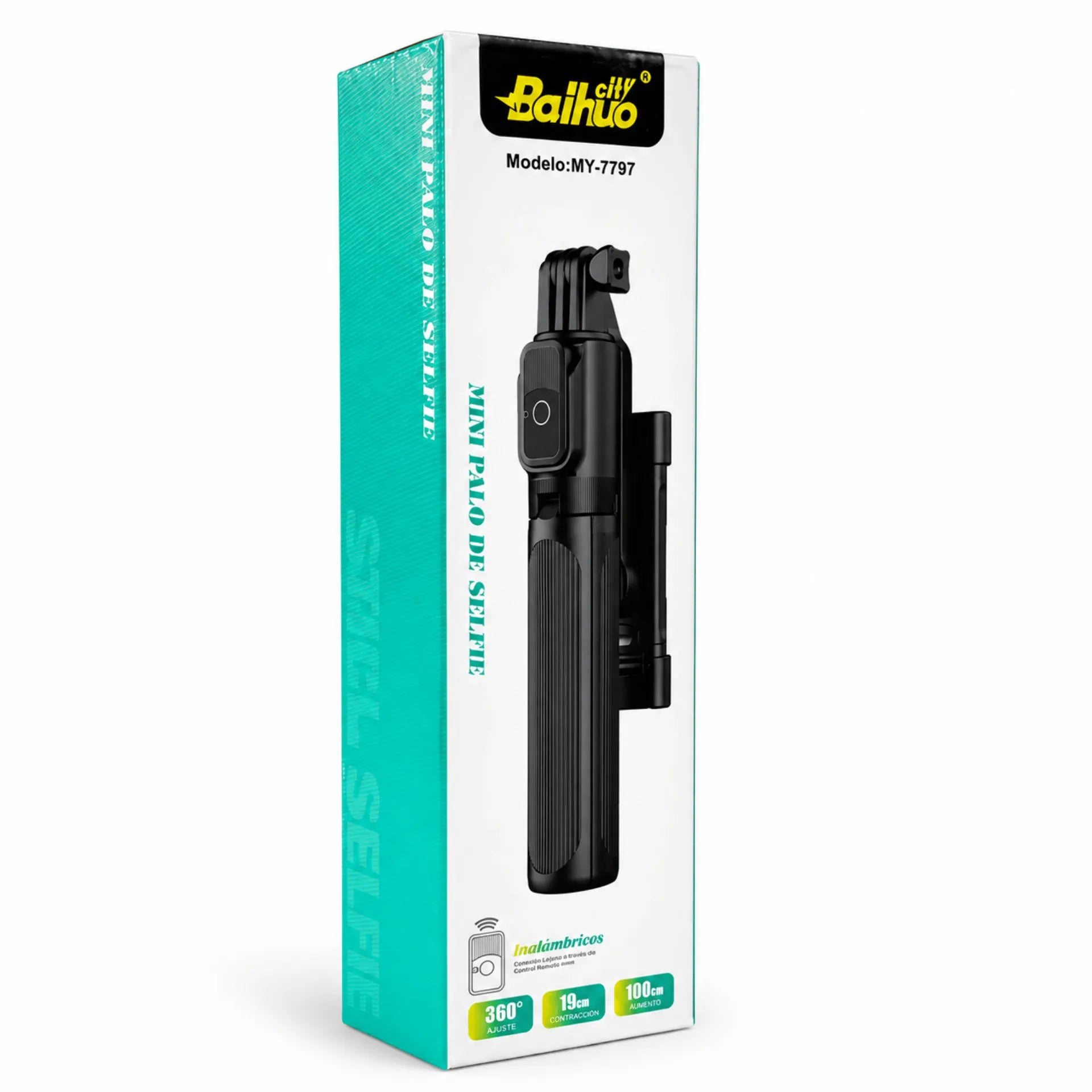Trípode Palo Selfie Bluetooth Extensible Con Rotación 360° Baihuo City MY-7797