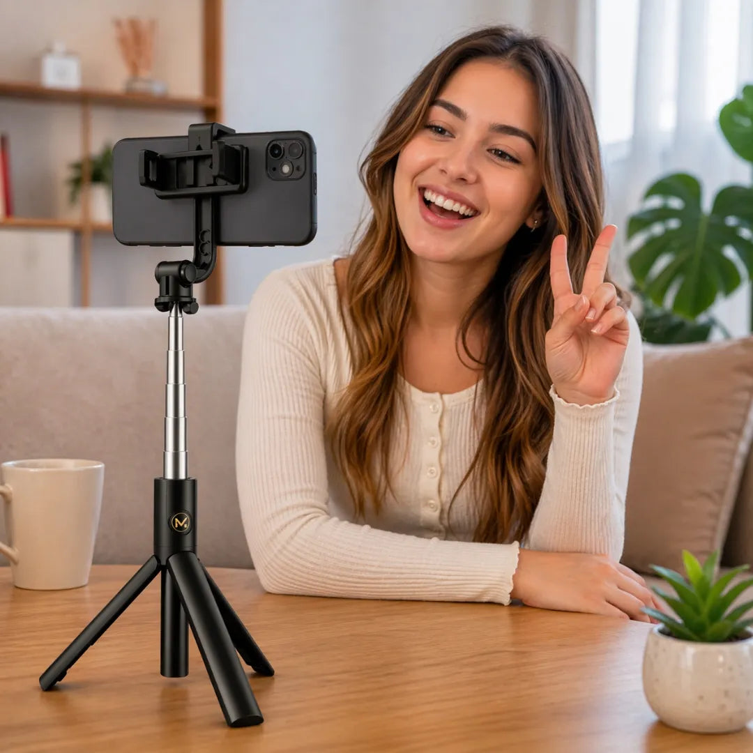 Trípode Para Celular Con Palo Selfie Extensible Hasta 100 cm Y Control Bluetooth Baihuo City MY-7211