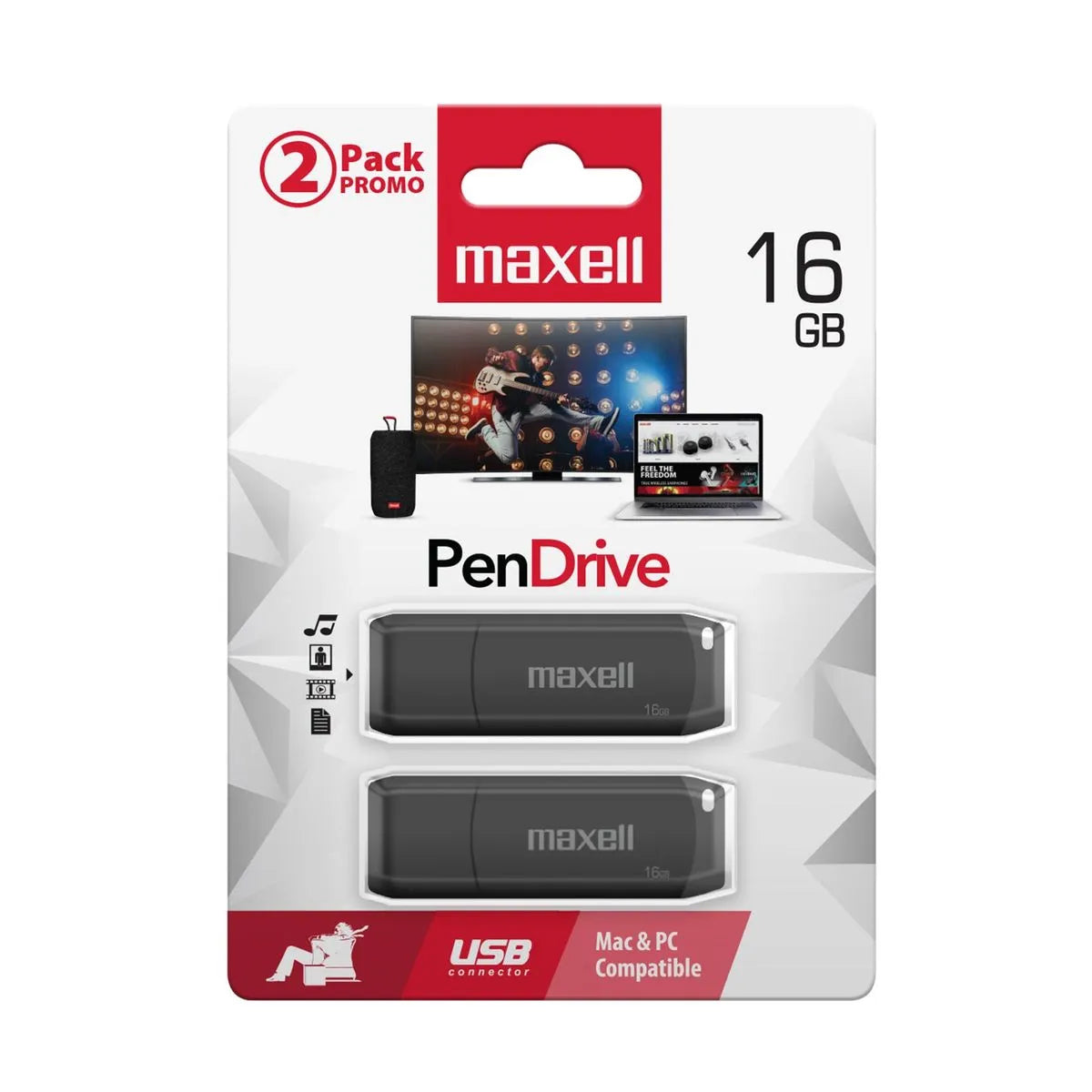 Memoria Usb Maxell De 16gb Pendrive