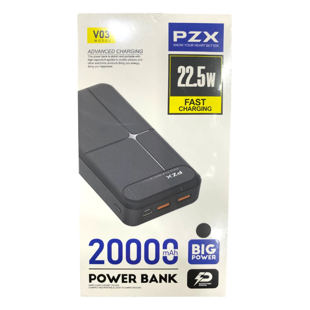 Power Bank PZX De 20.000 mAh Carga Rapida V03