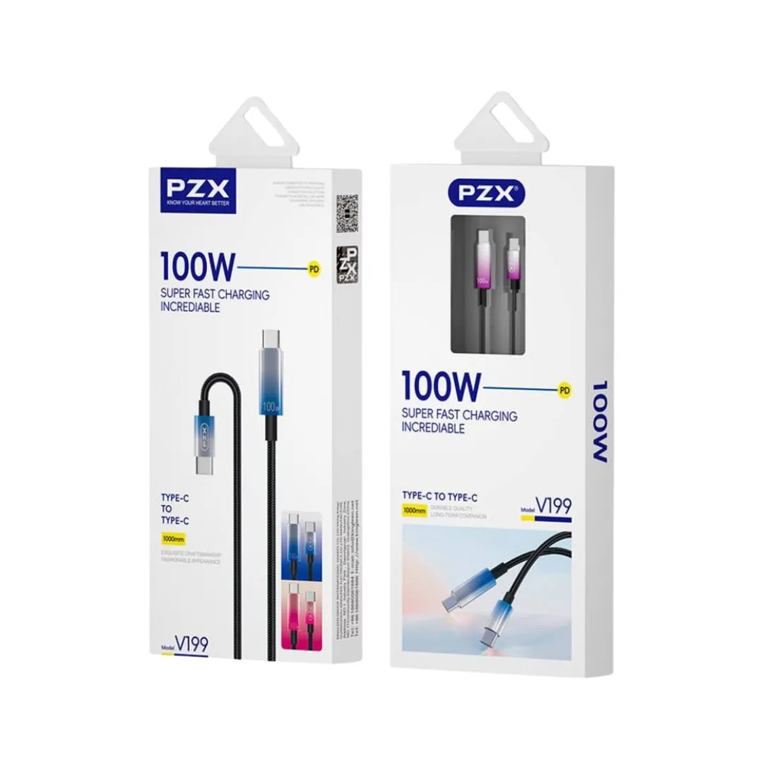 Cable De Datos PZX De 100w Typec a Typec V199 B2B