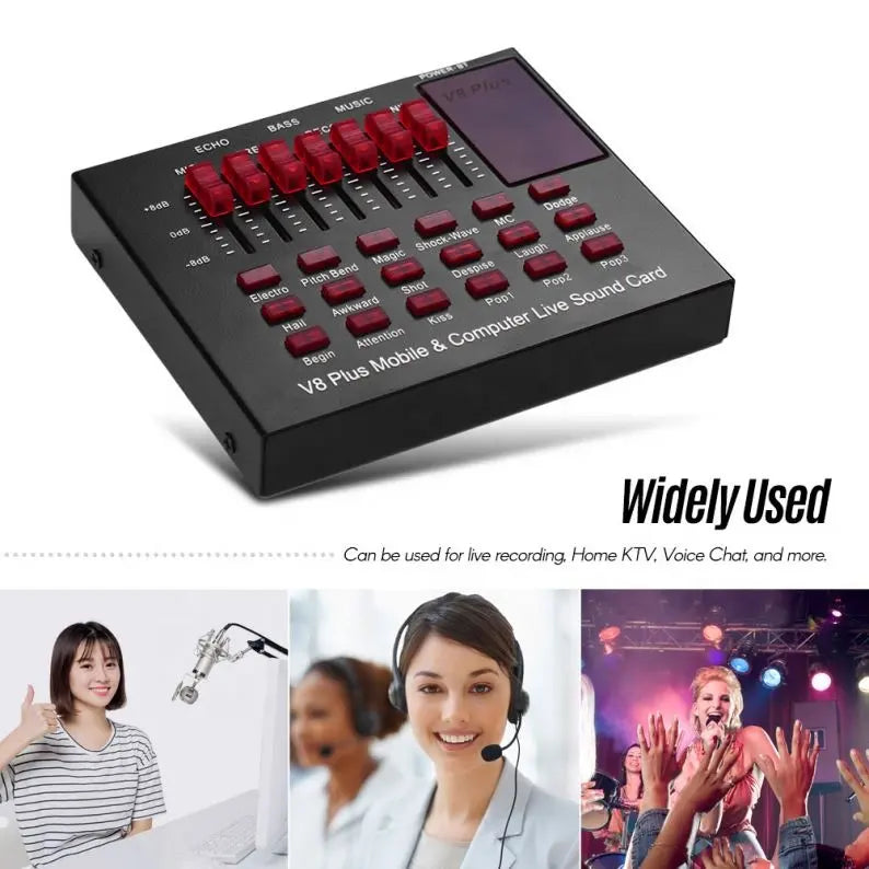 Interfaz de Audio Recargable Bluetooth V8 Plus B2B