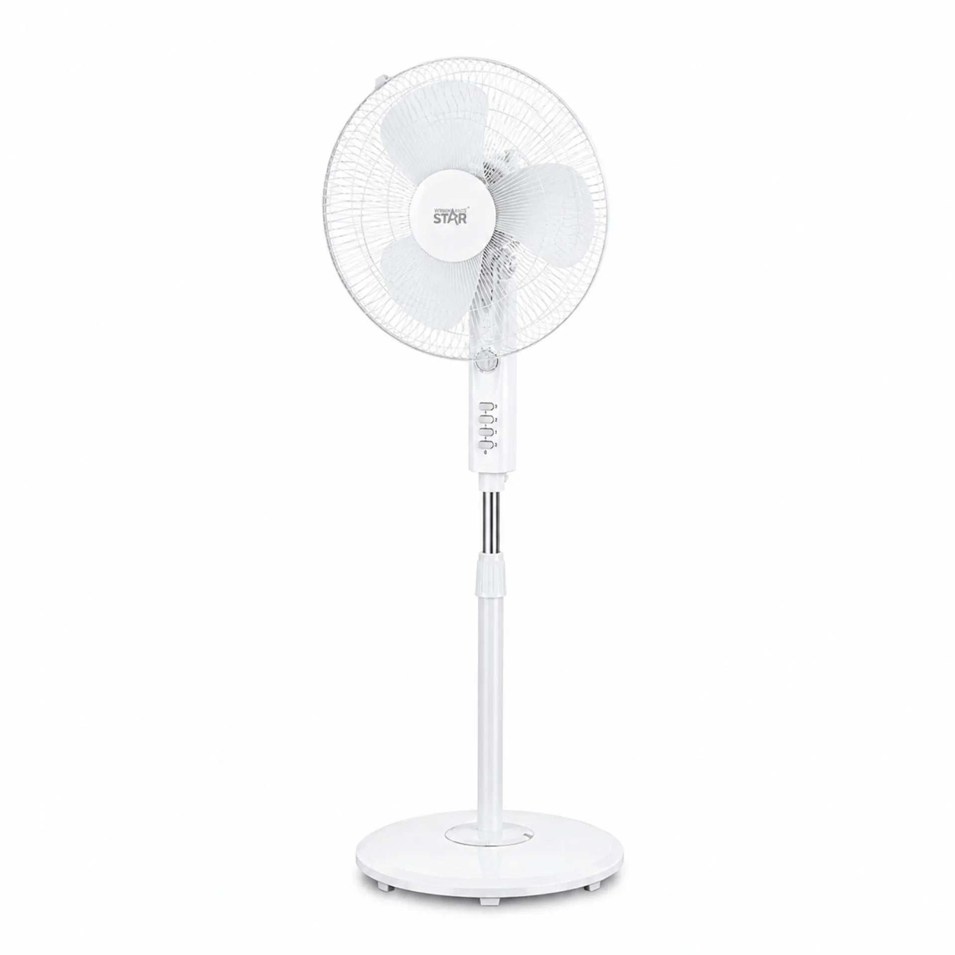 Ventilador De Pedestal Winning Star 16" Con Oscilación, Altura Ajustable y 3 Velocidades ST-2142