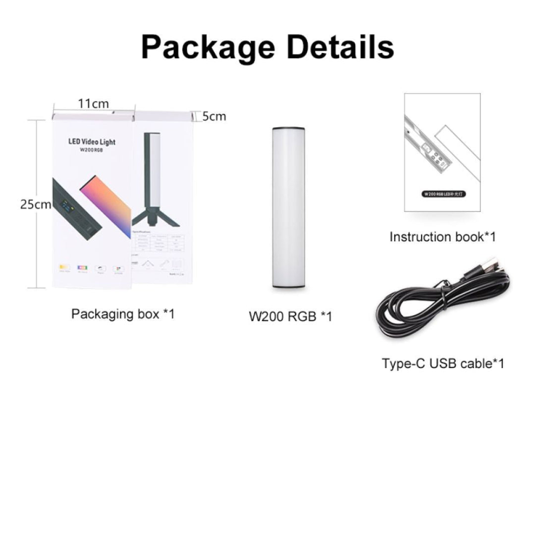 Barra de Luz Recargable Para Videos RGB W200 B2B