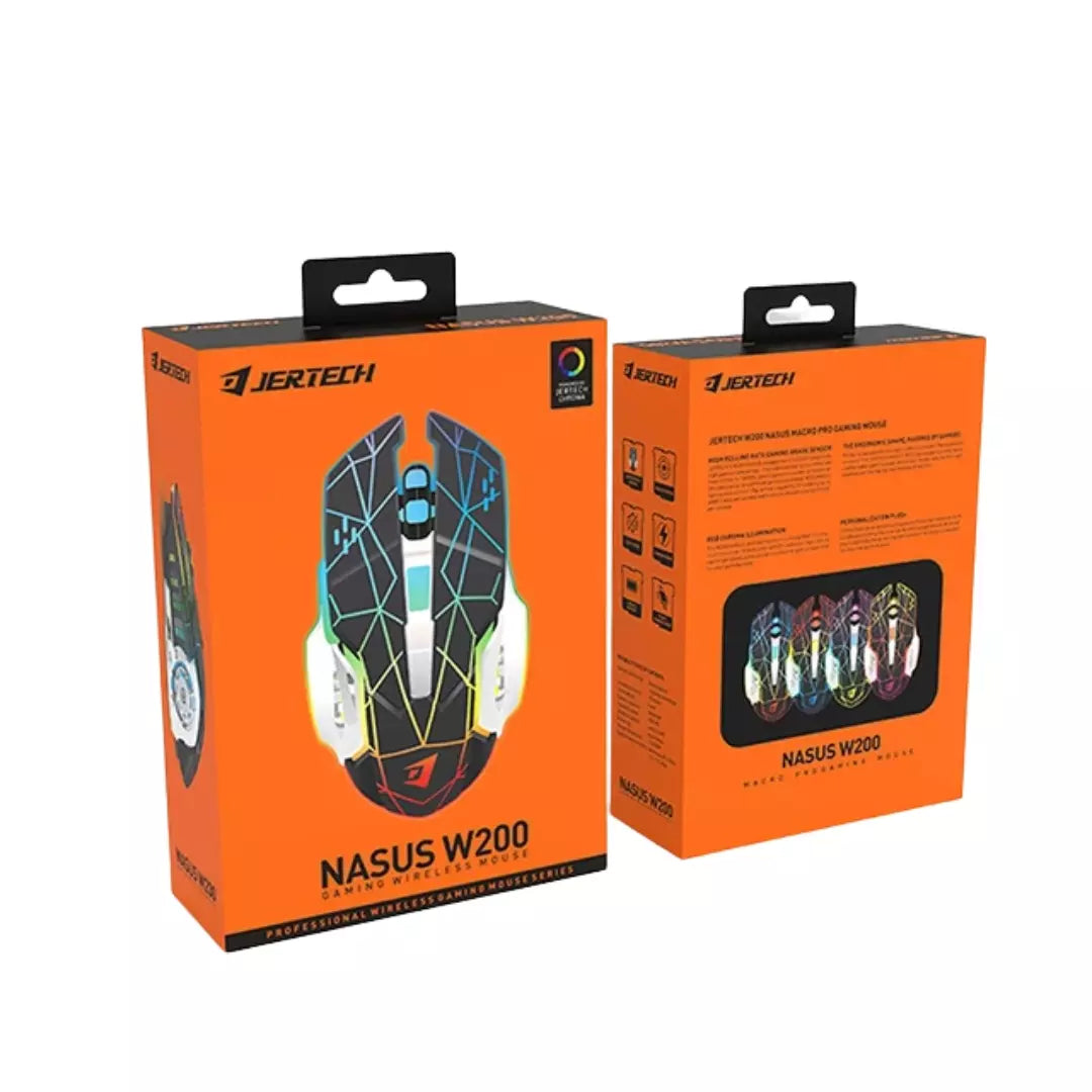 Mouse Inalámbrico USB Retroiluminado Jertech W200