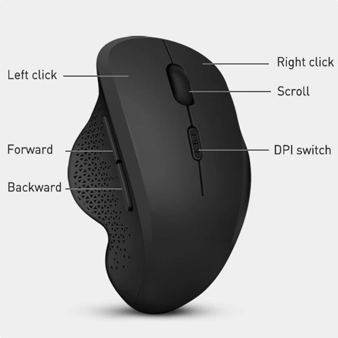 Mouse Inalámbrico Ergonómico Jertech W500 B2B