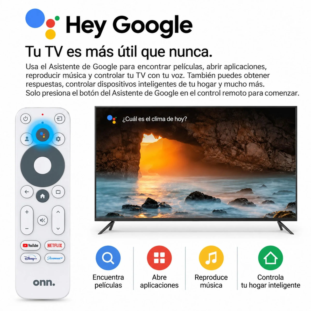 Watch ONN Original Dispositivo Streaming 4K Con Google TV, Control Por Voz Y Google Cast onn. B2B