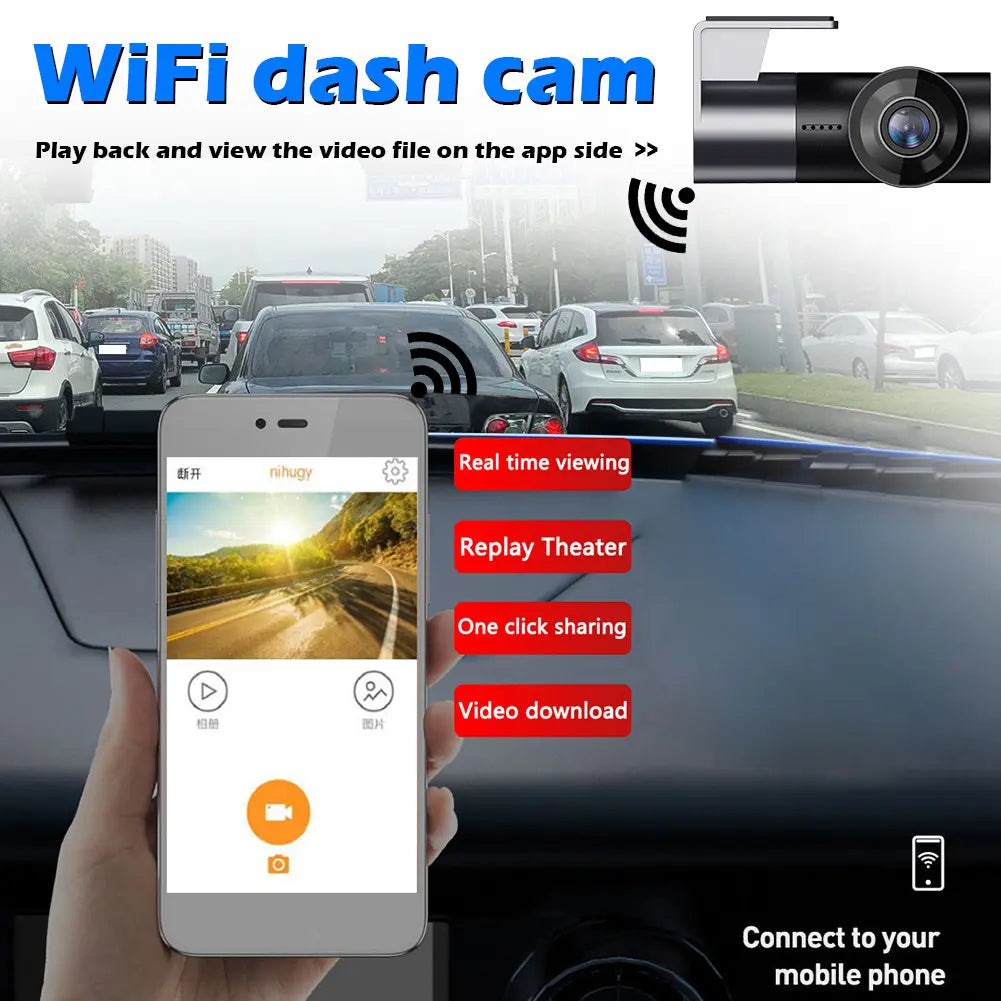 Cámara Para Auto Giratoria 360° Wifi 12V X8