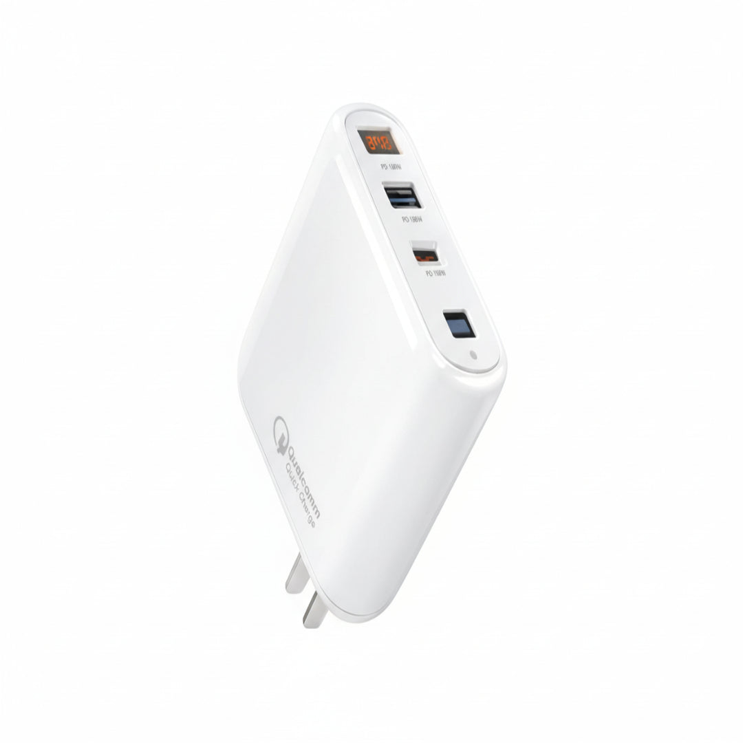 Cargador PZX Carga Rapida Con 3 Puertos Typec y 1 Usb, Con Potencia de 100W P71