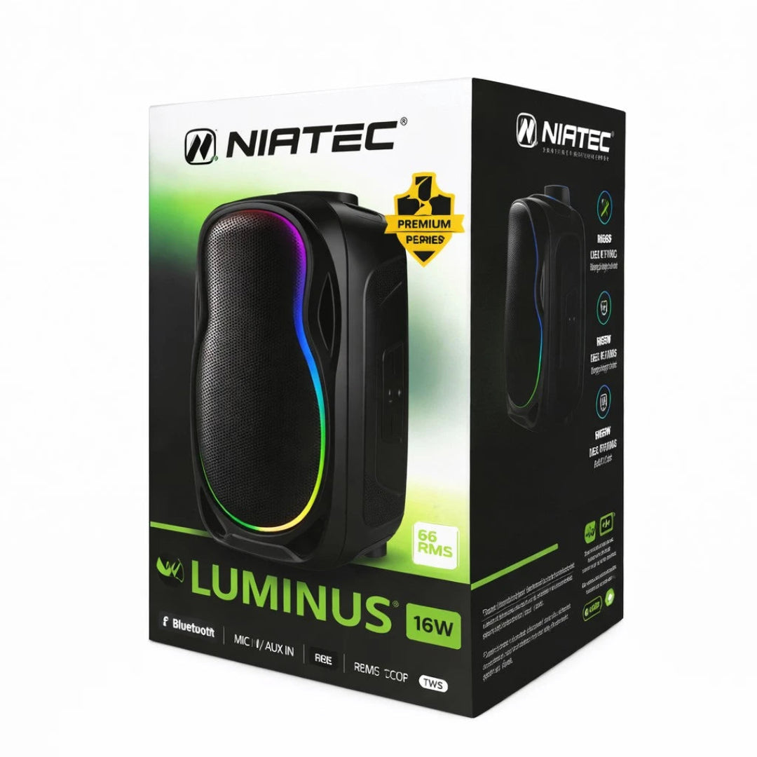 Cabina Niatec De 8" Con 20w De salida Recargable + Microfono NT-PB12+NT-H5