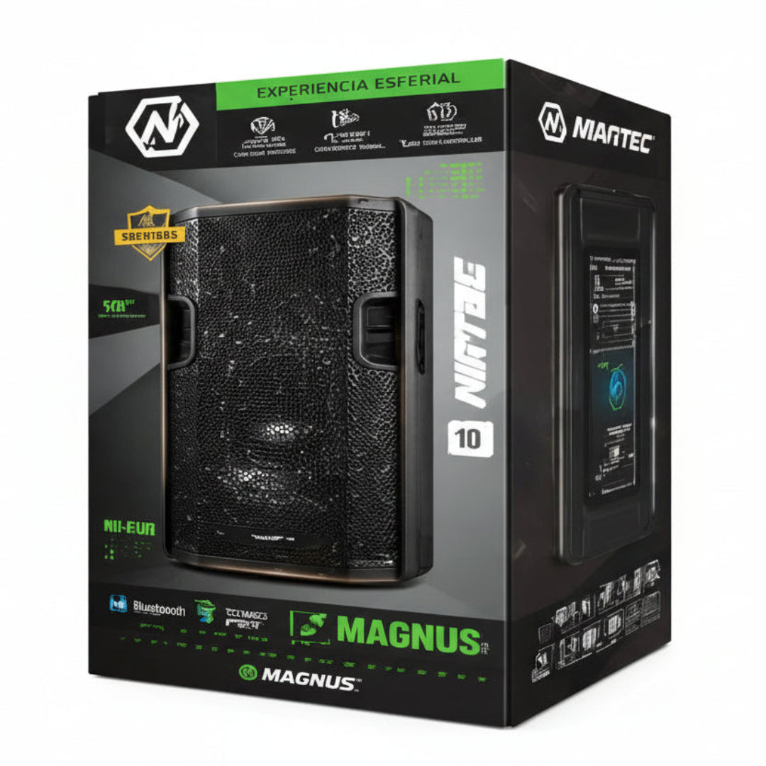 Cabina Niatec Con Bocina de 10" y Potencia de 350w Con Amplificador Hibrido Magnus NT-PB81