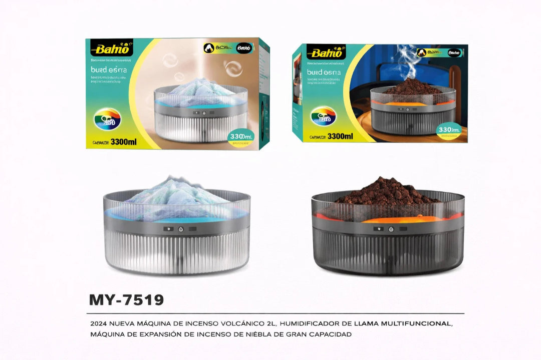 Humidificador De Aromas City-Baihuo De 260ml Con Diseño De Volcan  MY-7519