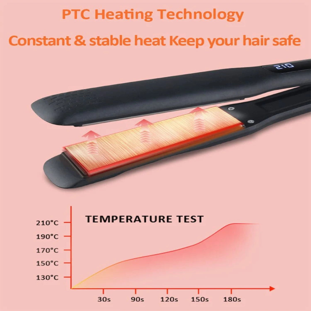 Plancha Para Cabello con Control de Temperatura y Cale Giratorio GW-754